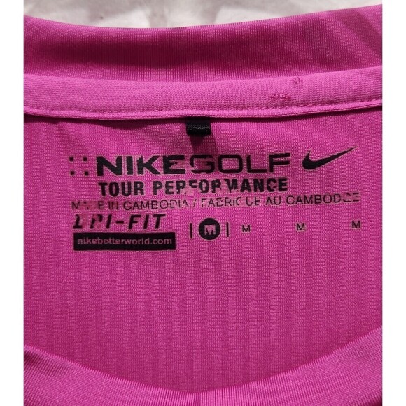 NIKE Golf Tour Performance Pink Long Sleeve Dri-Fit Tee, M - Picture 6 of 6